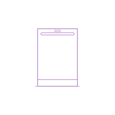 Fixtures Dishwashers Kitchenaid Top Control Tall Tub Dishwasher Sticker Outline Svg File, Free Vectors File